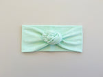 Load image into Gallery viewer, Mint and White Polka Dot Headband

