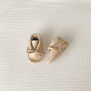 Leather Baby Booties - Palomino
